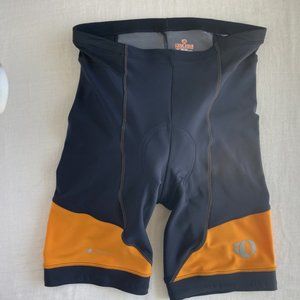 Pearl Izumi Women's Padded Elite Series Black and Orange Bike Shorts Size M